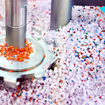 White plastic granules representing hormone pellet therapy
